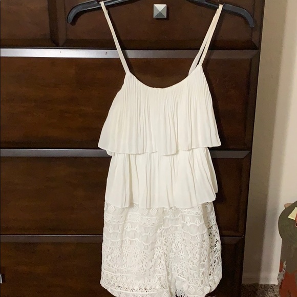 Pants - White Short Romper